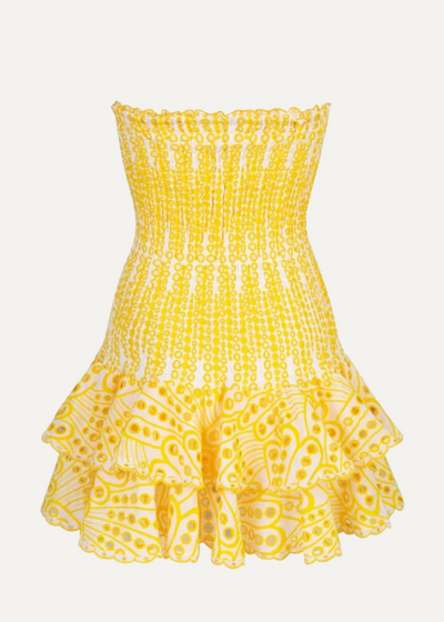 Sukienka Mini Dolly Grecja z Koronką