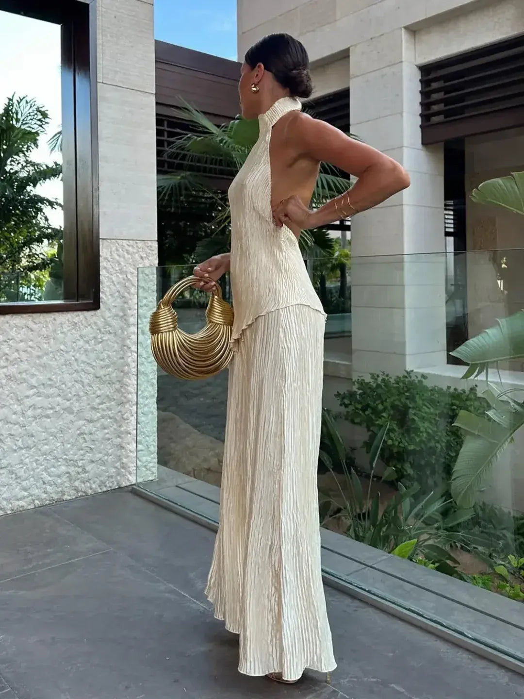 Golden Serenity Dress