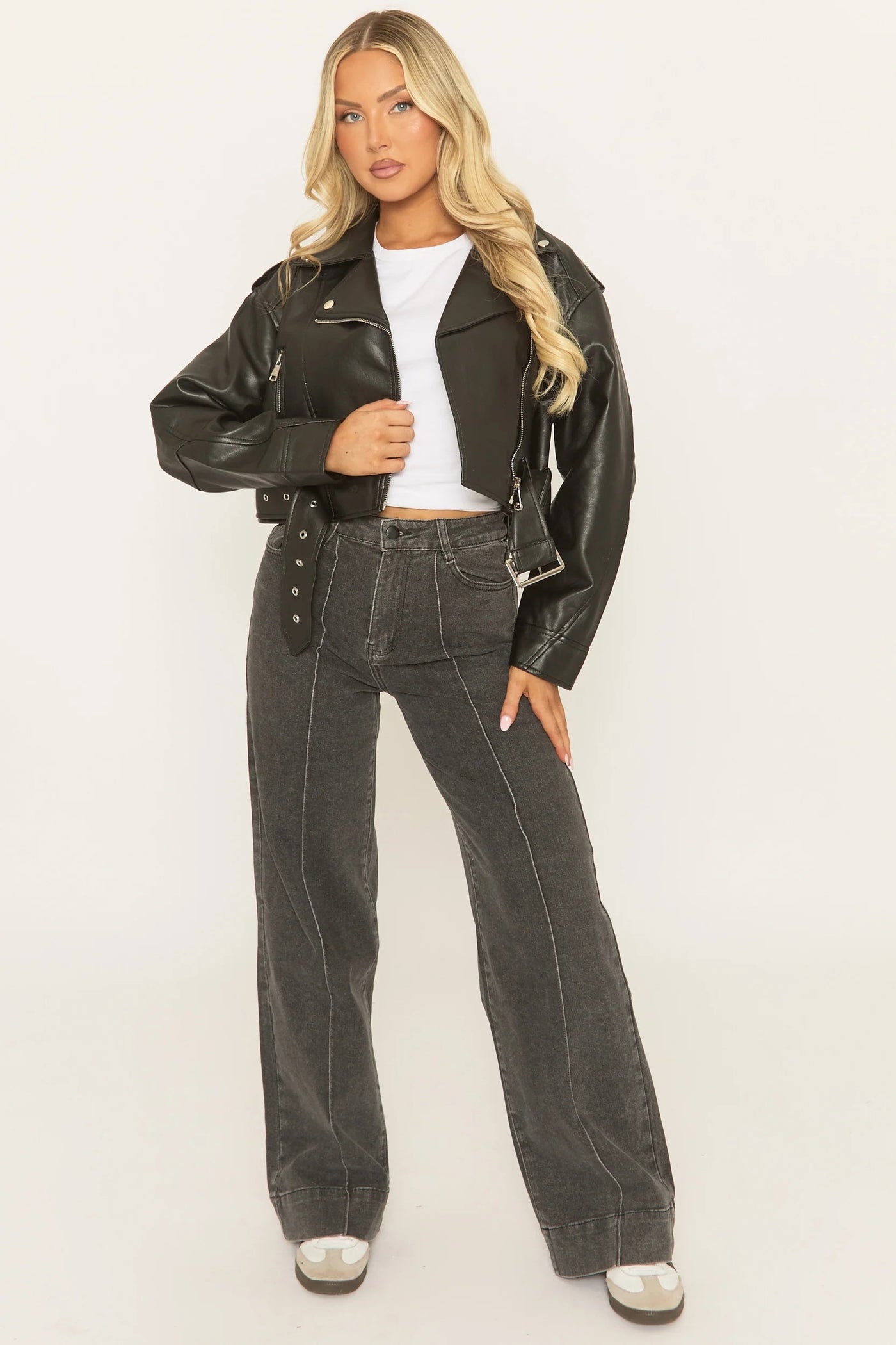 Cropped Biker Jacket