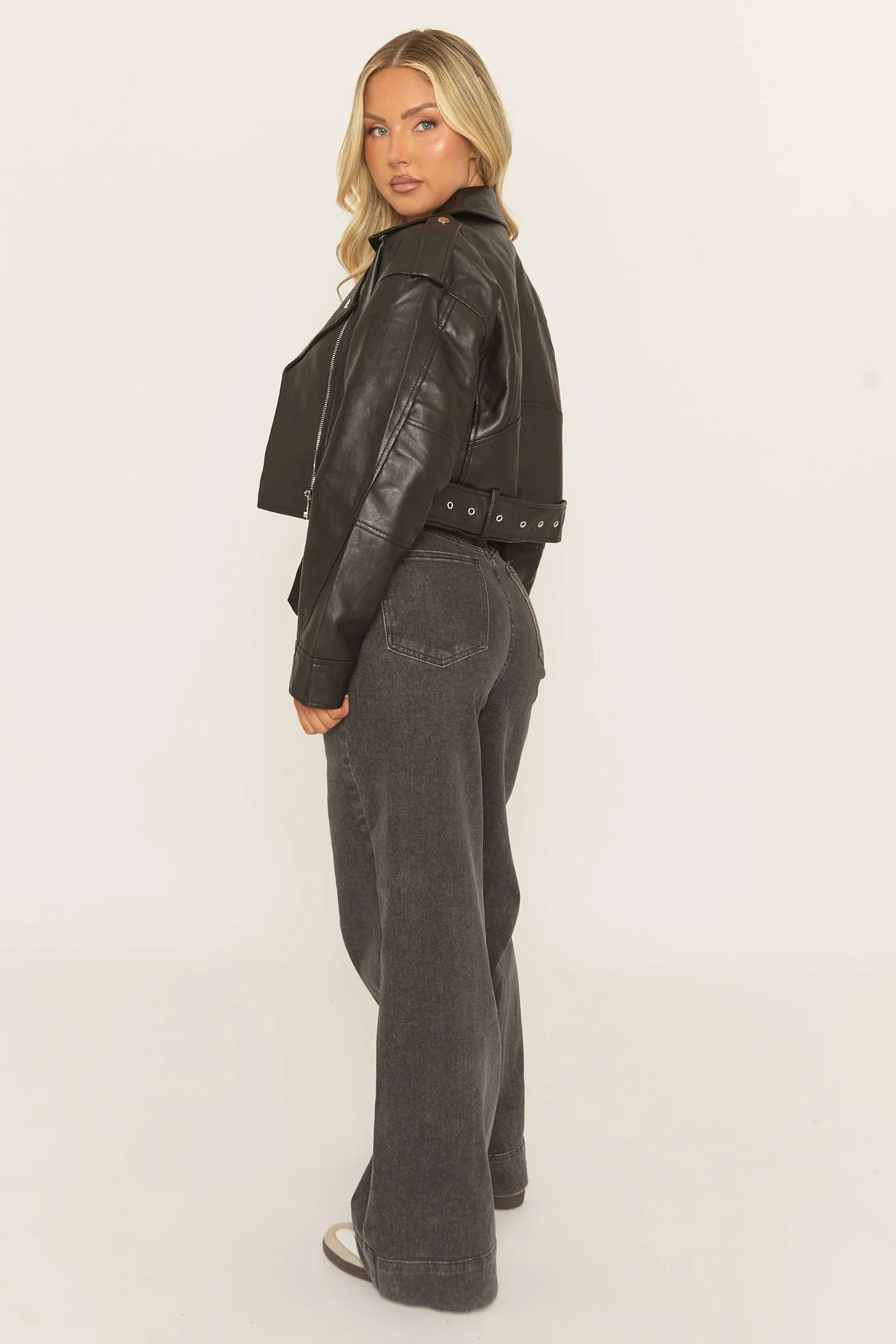 Cropped Biker Jacket