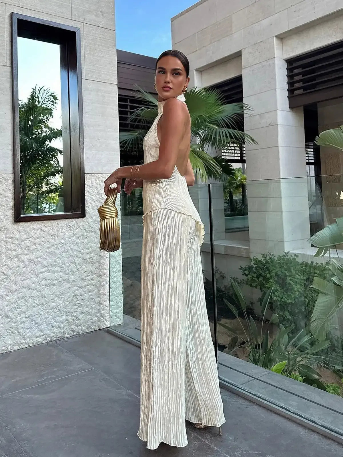 Golden Serenity Dress