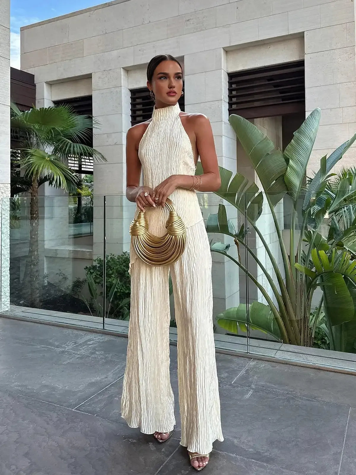 Golden Serenity Dress
