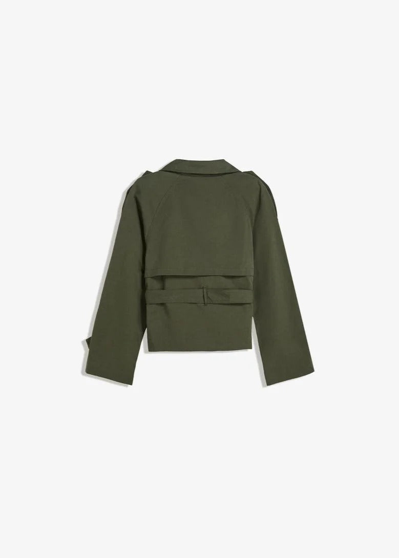 Krótki płaszcz trenczowy