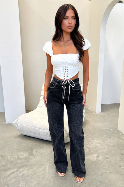 Czarne Jeansy Ace Semi 